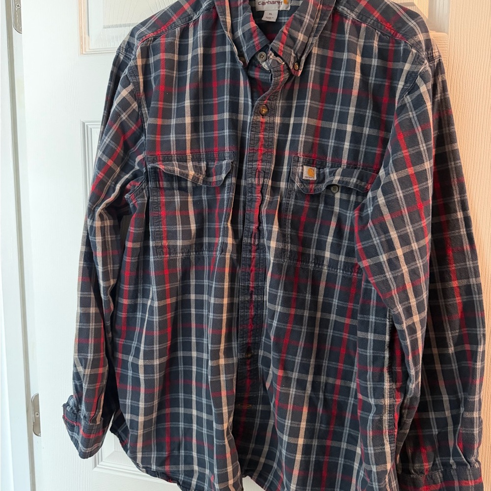 Carhartt Red and Blue Plaid Shirt